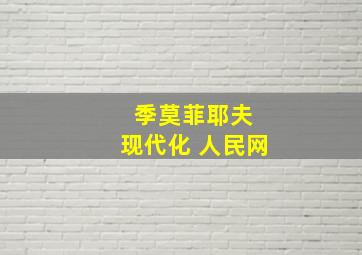 季莫菲耶夫 现代化 人民网